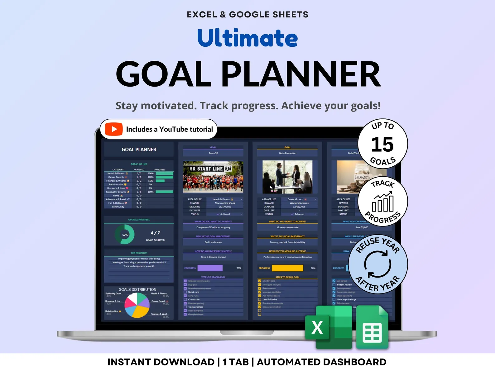 Ultimate Goal Planner & Tracker Visual Board